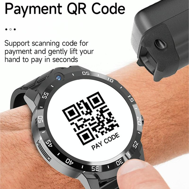 4G+128G 1.6 inch IP67 Waterproof 4G Android 8.1 Smart Watch Support Heart Rate / GPS, Type:Leatherette Band