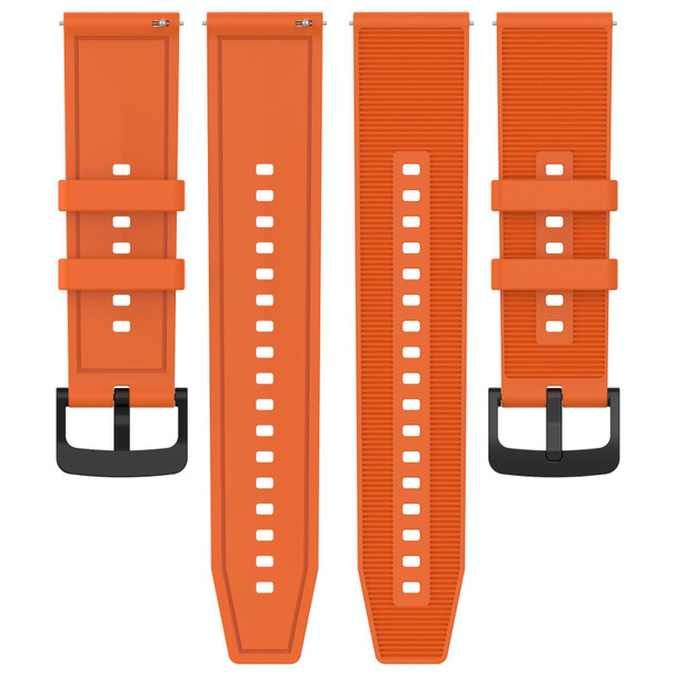 For Xiaomi Watch S3 22mm Textured Silicone Solid Color Watch Band(Orange)