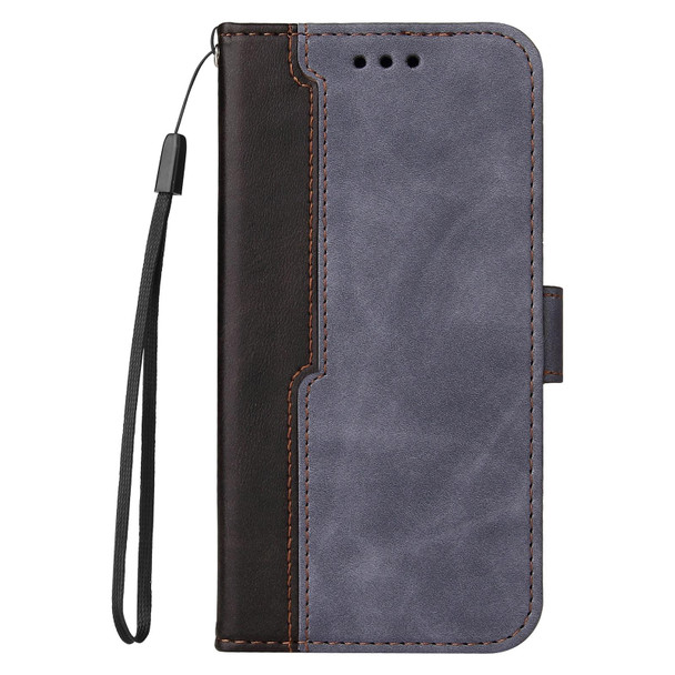 Business Stitching-Color Horizontal Flip PU Leatherette Case with Holder & Card Slots & Photo Frame - Infinix Smart 5 / Hot 10 Lite / X657(Gray)