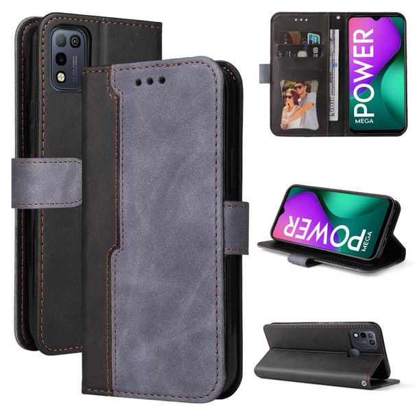 Business Stitching-Color Horizontal Flip PU Leatherette Case with Holder & Card Slots & Photo Frame - Infinix Smart 5 / Hot 10 Lite / X657(Gray)