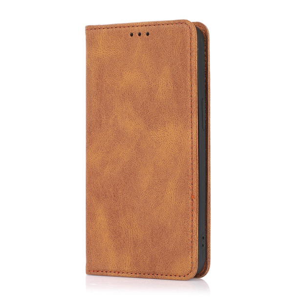 Strong Magnetic Crazy Horse Texture Horizontal Flip Leather Case with Holder & Card Slots & Wallet - iPhone 13 Pro(Brown)