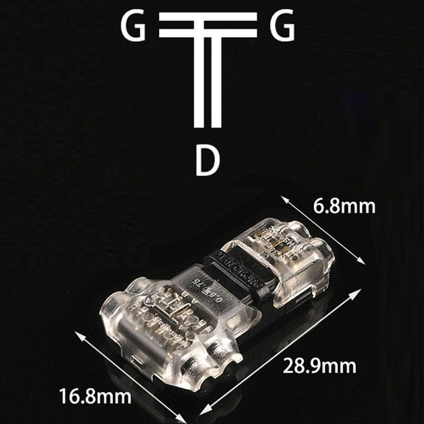 Straight Plug Quick Terminal Block No Strip Multifunctional Wire Connector, Model: T2-T