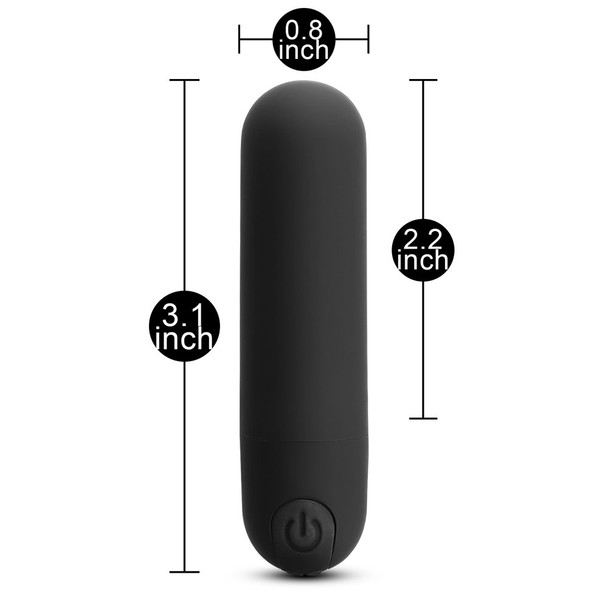 10 Speeds Recharging Vibrating Bullet - Black