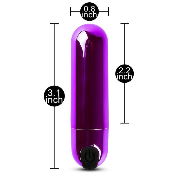 10 Speeds USB Recharging Vibrating Bullet - Purple