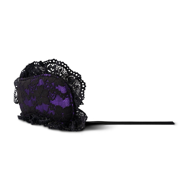 Lace Mask & Wrist Restraint Set - Purple