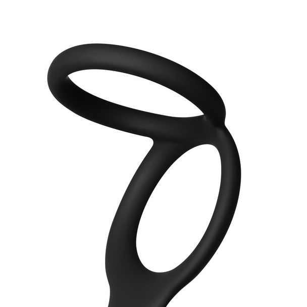 Silicone Anal Vibrator with 2 Rings