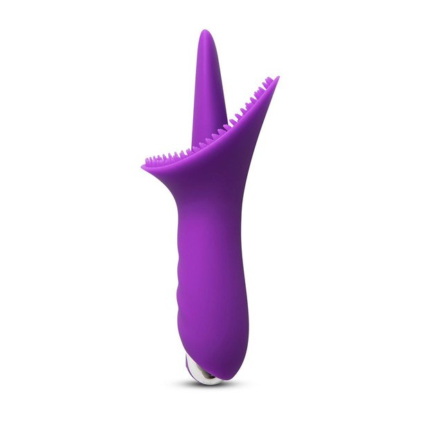 10 Speed Silicone Vibrating Tongue - Purple