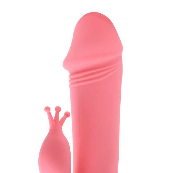 7 Speeds Silicone Penis Shape Vibrator with Rotation & Heating