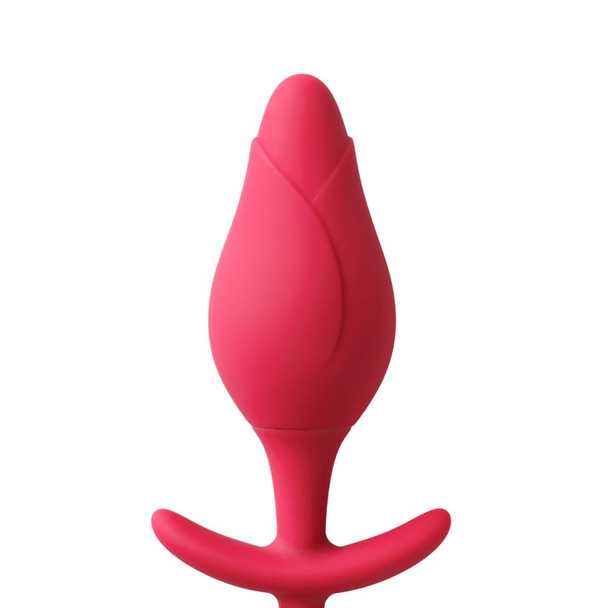 Silicone Clitoral Rose Stimulator with Vibrating Anal Plug