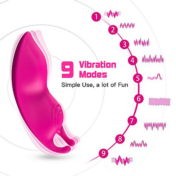 Remote Control 9 Speed Silicone Vibrator for Panties with Magnetic Clip