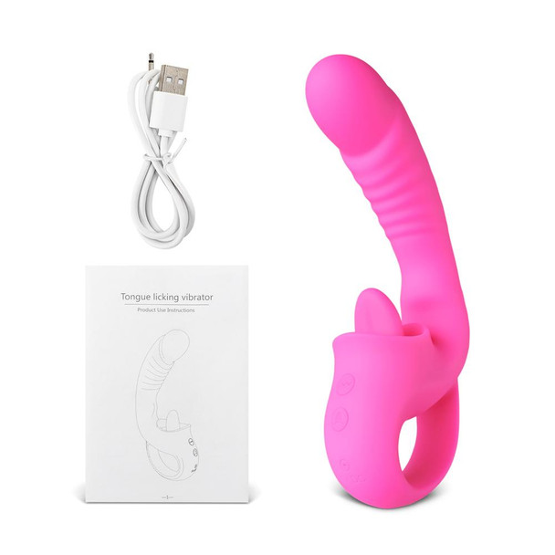 10 Speed Silicone Vibrator with Vibrating Tongue