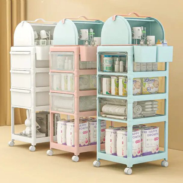 Baby Products Multi-layer Mobile Storage Rack