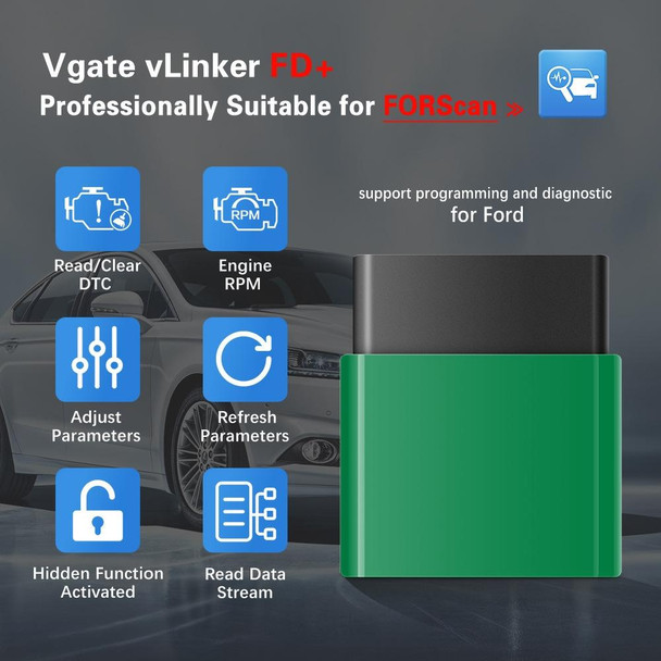 VLINKER FD + V2.2 Bluetooth 4.0 Car OBD Fault Diagnosis Detector