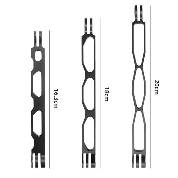 20cm Aluminium Extension Arm Hollow Grip Extenter(Black)
