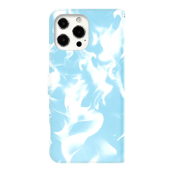 Cloud Fog Pattern Horizontal Flip Leatherette Case with Holder & Card Slot & Wallet - iPhone 13 Pro Max(Sky Blue)