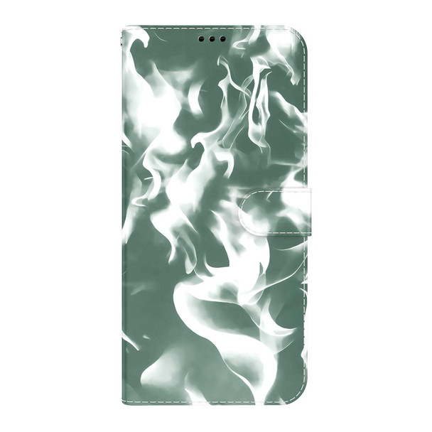 Cloud Fog Pattern Horizontal Flip Leatherette Case with Holder & Card Slot & Wallet - iPhone 13 Pro Max(Dark Green)