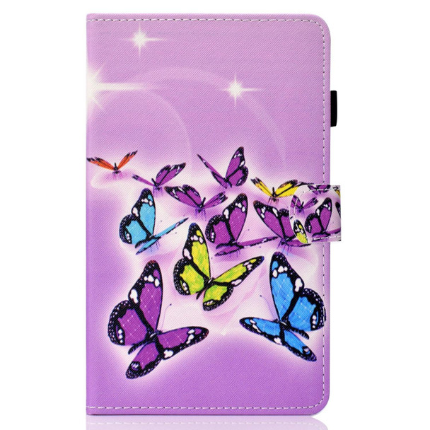For Lenovo Tab M11/ Xiaoxin Pad 11 2024 Coloured Drawing Stitching Smart Leatherette Tablet Case(Butterfly)