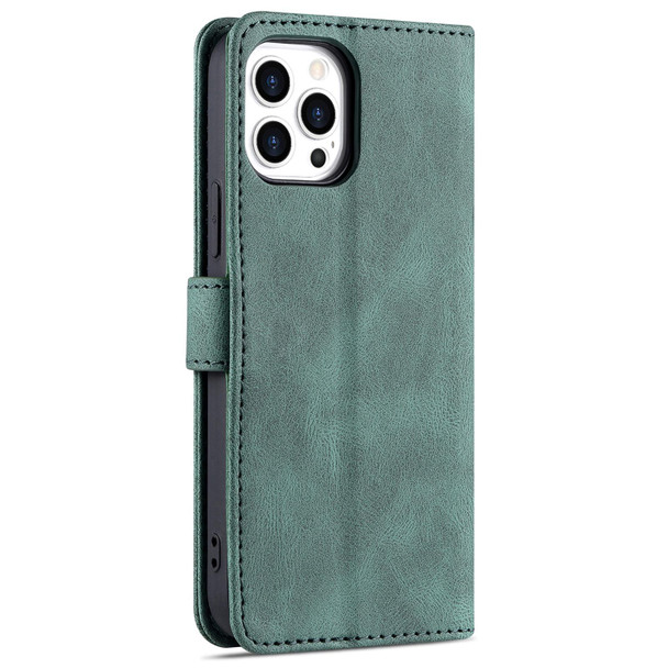 AZNS Dream Second Generation Skin Feel PU+TPU Horizontal Flip Leatherette Case with Holder & Card Slots & Wallet - iPhone 13 Pro(Green)