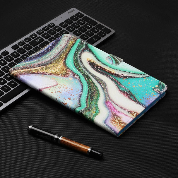 For Lenovo Tab M11/ Xiaoxin Pad 11 2024 Coloured Drawing Stitching Smart Leatherette Tablet Case(Colored Sand)