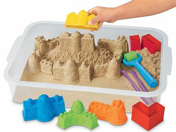 2Kg Sensory Sand with Shapes Orange, White & Yellow