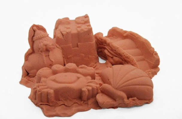 2Kg Sensory Sand with Shapes Orange, White & Yellow