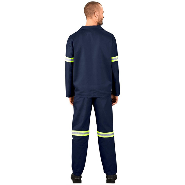 Technician 100% Cotton Conti Suit - Reflective Arms & Legs - Yellow Tape