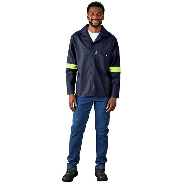 Artisan Premium 100% Cotton Jacket - Reflective Arms - Yellow Tape