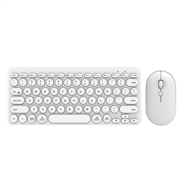 Wireless Keyboard and Mouse Bundle-White