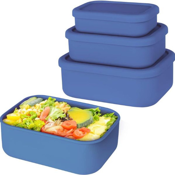 Set of 3 Silicone Food Storage Containers