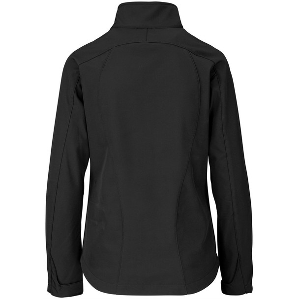 Ladies Geneva Softshell Jacket - Black Cyan