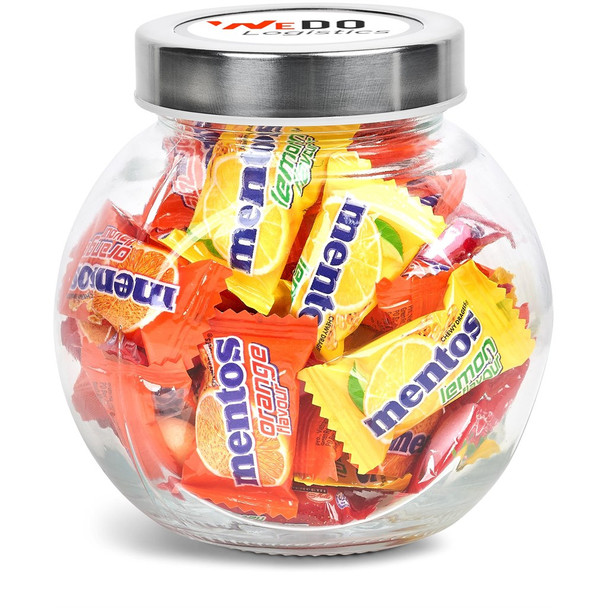 Mentos Classic Glass Candy Jar - Fruit