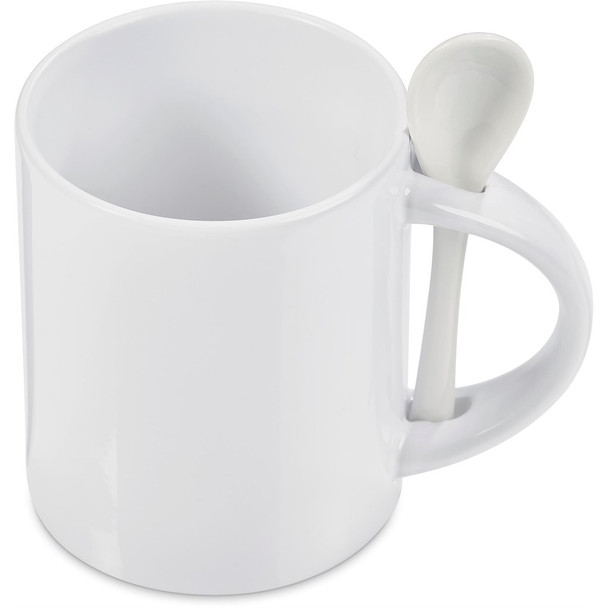 Eden Sublimation Ceramic Coffee Mug & Spoon Set - 320ml