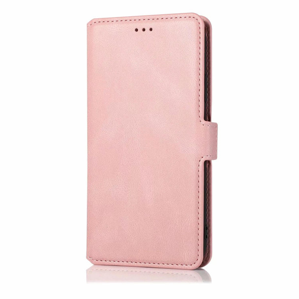 Retro Magnetic Closing Clasp Horizontal Flip Leather Case with Holder & Card Slots & Photo Frame & Wallet - iPhone 13 Pro(Rose Gold)