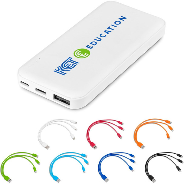 Kingpin White 5 Compact Power Bank - 5,000mAh