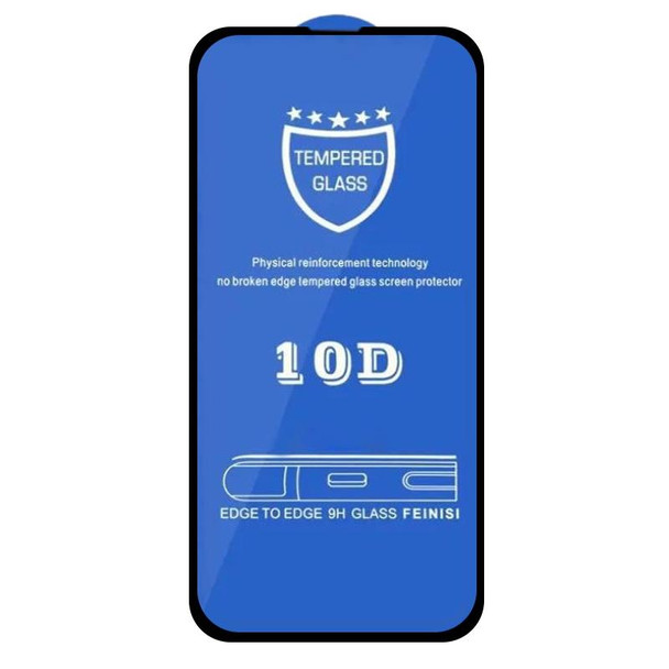 9H 10D Full Screen Tempered Glass Screen Protector - iPhone 13 / 13 Pro(Black)