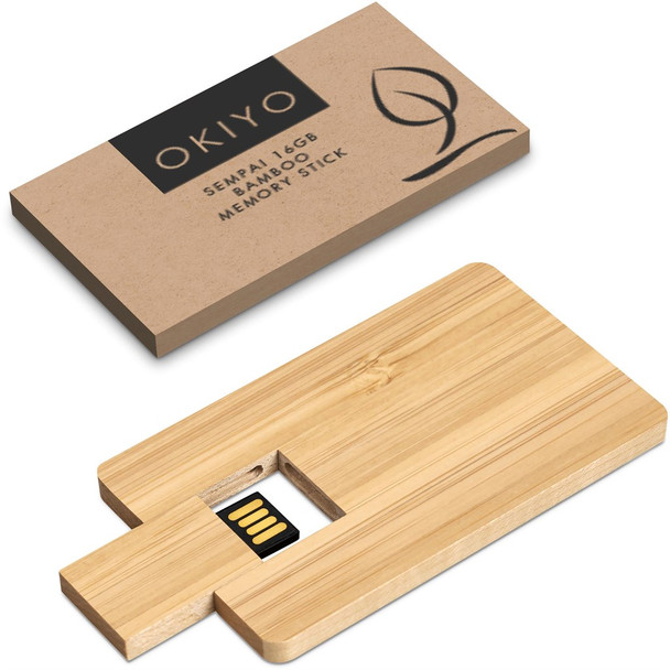 Okiyo Sempai Bamboo Flash Drive - 16GB