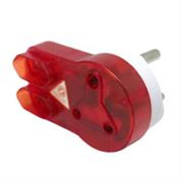 Solarix Red Surge Plug Adapter 2x16A (2 x 3Pin), OEM, No Warranty