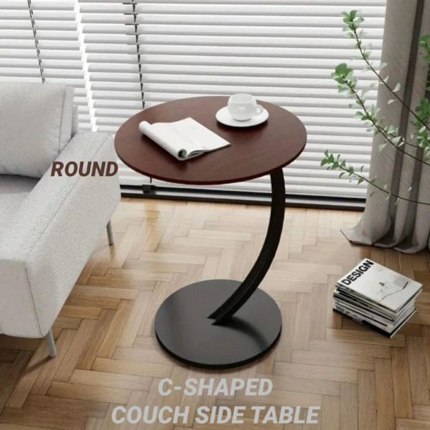 Modern C-Shaped Couch Side Table