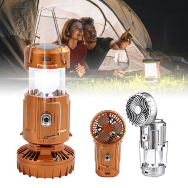 Solar Powered Camping Light with Fan