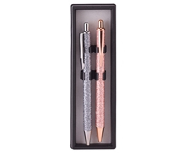 Glitter Silver & Rosegold Pen Set