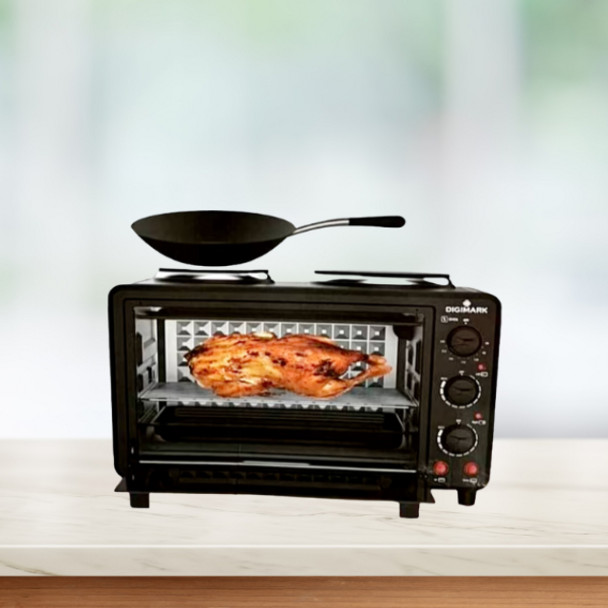 Digimark 3100w 32l  Electric Oven With  2 Solid  Hot Plates