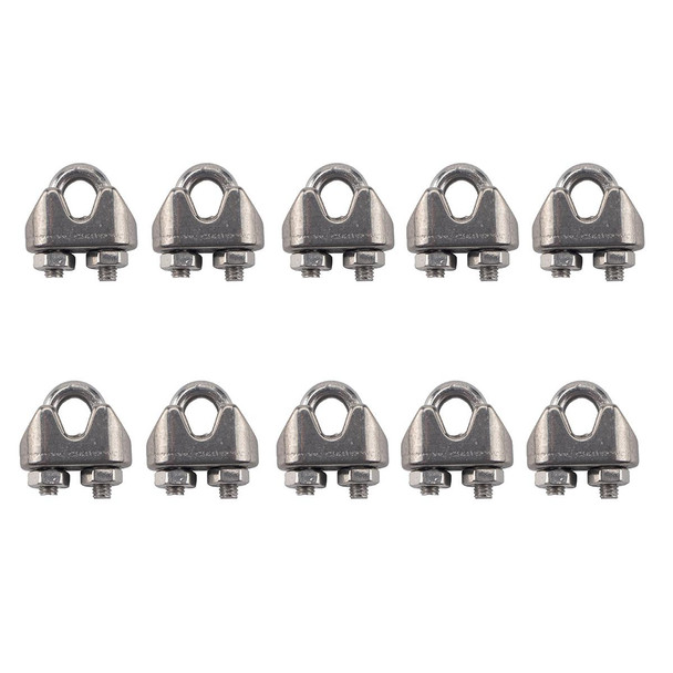 20 PCS M2 Stainless Steel 304 Wire Rope Cable Clip Clamp - Open Box (Grade B)