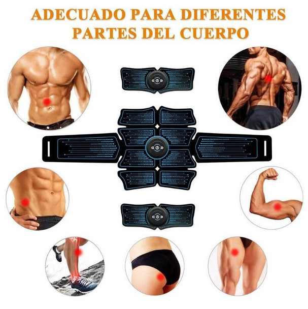 1082 EMS Muscle Training Abdominal Muscle Stimulator Home Fitness Belt(6 Pieces Orange Belts) - Open Box (Grade A)