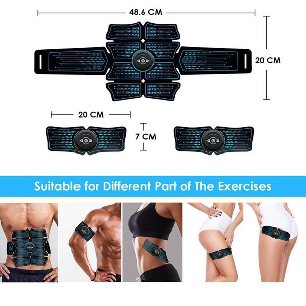 1082 EMS Muscle Training Abdominal Muscle Stimulator Home Fitness Belt(6 Pieces Orange Belts) - Open Box (Grade A)