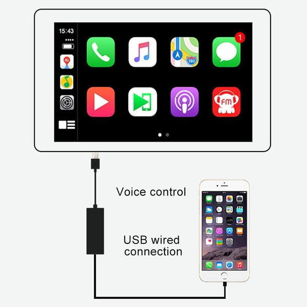 Car Android Navigation Android / iOS Carplay Module Auto Smart Phone USB Carplay Adapter (Black) - Open Box (Grade B)