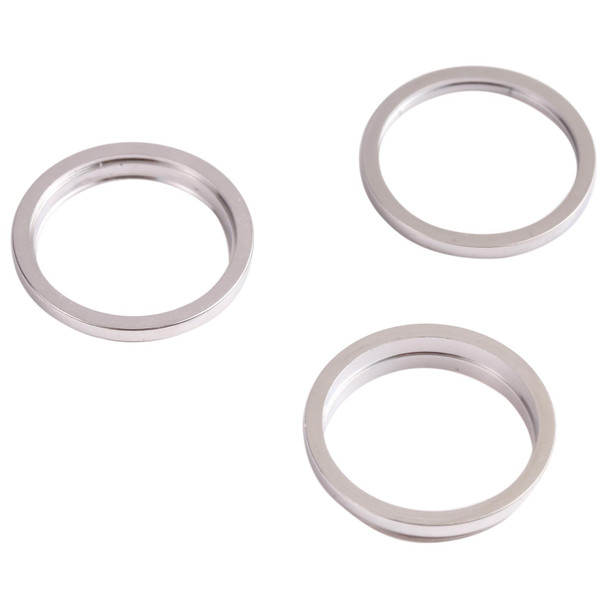 3 PCS Rear Camera Glass Lens Metal Outside Protector Hoop Ring for iPhone 13 Pro Max(White) - Open Box (Grade A)