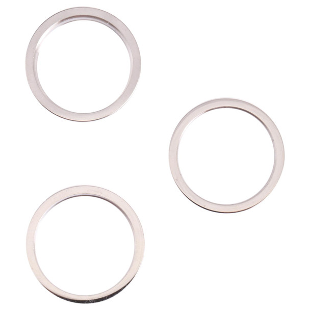 3 PCS Rear Camera Glass Lens Metal Outside Protector Hoop Ring for iPhone 13 Pro Max(White) - Open Box (Grade A)