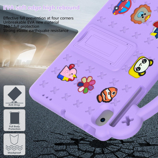 Samsung Galaxy Tab A8 10.5 2021 / Lenovo Tab M10 Plus 3rd Gen TB125FU 2022 / Huawei MatePad Pro (2021/2019) / Nokia T20 10.36 2021 Handle Kickstand Children EVA Shockproof Tablet Case(Lighte Purple) - Open Box (Grade A)