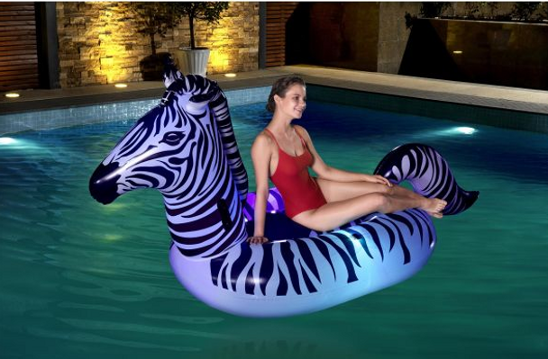 Bestway Lights ‘n Stripes Zebra Pool Float - 2.54m x 1.42m