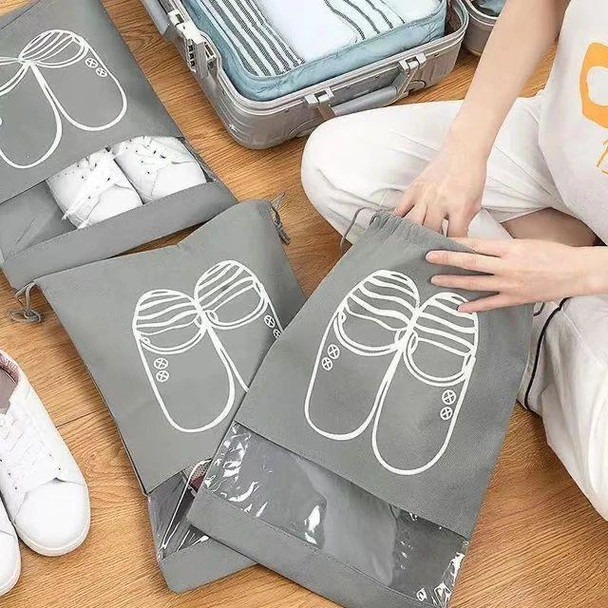 6 Piece Non-Woven Fabric Shoe Bags with Drawstring